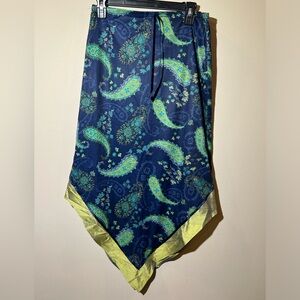 Lunachix long paisley skirt‎ women’s M silk elastic waist lightweight summer